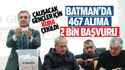 Batman&rsquo;da 467 alıma 2 bin başvuru