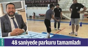 BATMAN'DA 48 SANİYEDE PARKURU TAMAMLADI