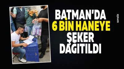 Batman&rsquo;da 6 bin haneye şeker dağıtıldı