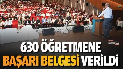Batman&rsquo;da 630 &ouml;ğretmene başarı belgesi verildi