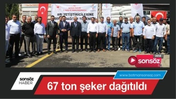 Batman&rsquo;da 67 ton şeker dağıtıldı