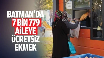Batman&rsquo;da 7 bin 779 aileye &uuml;cretsiz ekmek&hellip;