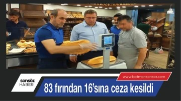 batman'da 83 fırından 16&rsquo;sına ceza kesildi