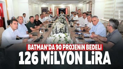 Batman&rsquo;da 90 projenin bedeli 126 milyon lira&hellip;