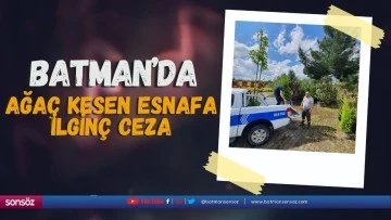 Batman&rsquo;da ağa&ccedil; kesen esnafa ilgin&ccedil; ceza
