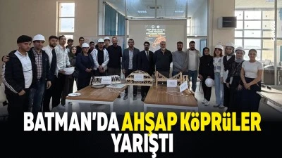 Batman&rsquo;da ahşap k&ouml;pr&uuml;ler yarıştı