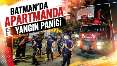 Batman&rsquo;da apartmanda yangın paniği