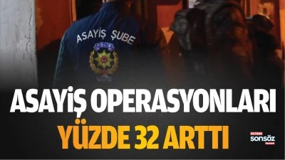 Batman&rsquo;da asayiş operasyonları y&uuml;zde 32 arttı