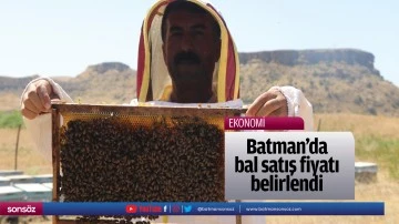 Batman'da bal satış fiyatı belirlendi