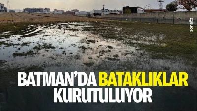 Batman&rsquo;da bataklıklar kurutuluyor