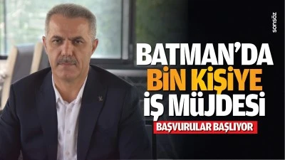 Batman&rsquo;da bin kişiye iş m&uuml;jdesi; Başvurular başlıyor