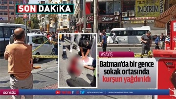 Batman&rsquo;da bir gence sokak ortasında kurşun yağdırıldı