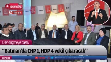 &ldquo;Batman&rsquo;da CHP 1, HDP 4 vekil &ccedil;ıkaracak&rdquo;