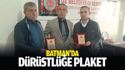 Batman&rsquo;da d&uuml;r&uuml;stl&uuml;ğe plaket