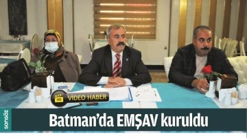 BATMAN'DA EMŞAV KURULDU