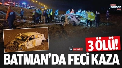 Batman&rsquo;da feci kaza: 3 &ouml;l&uuml;!