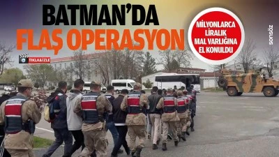 Batman&rsquo;da flaş operasyon: 16 ş&uuml;pheli tutuklandı