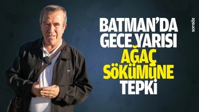 Batman&rsquo;da gece yarısı ağa&ccedil; s&ouml;k&uuml;m&uuml;ne tepki; &ldquo;Diyarbakır Caddesi Projesinden vazge&ccedil;ilsin&rdquo;