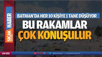 Batman&rsquo;da her 10 kişiye 1 tane d&uuml;ş&uuml;yor