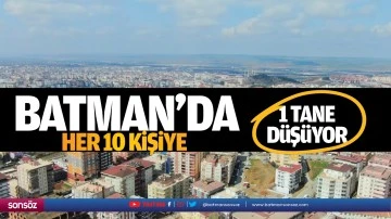 Batman&rsquo;da her 10 kişiye 1 tane d&uuml;ş&uuml;yor