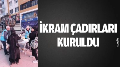 Batman&rsquo;da ikram &ccedil;adırları kuruldu