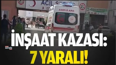 Batman&rsquo;da inşaat kazası: 7 yaralı!