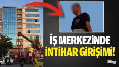 Batman'da İş merkezinde intihar girişimi!