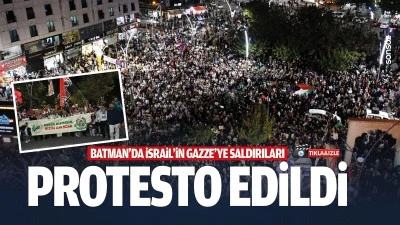 Batman'da İsrail'in Gazze'ye saldırıları protesto edildi