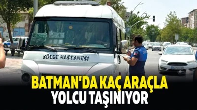 Batman&rsquo;da ka&ccedil; ara&ccedil;la yolcu taşınıyor?