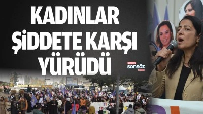 Batman&rsquo;da kadınlar şiddete karşı y&uuml;r&uuml;d&uuml;