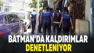 Batman&rsquo;da kaldırımlar denetleniyor