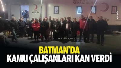 Batman&rsquo;da kamu &ccedil;alışanları kan verdi
