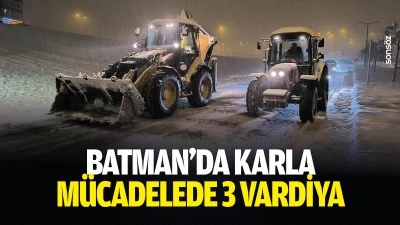 Batman&rsquo;da karla m&uuml;cadelede 3 vardiya