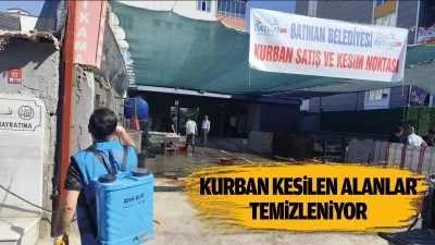 Batman&rsquo;da kurban kesilen alanlar temizleniyor