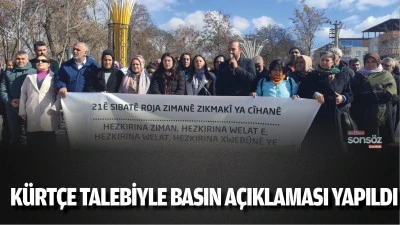Batman&rsquo;da K&uuml;rt&ccedil;e talebiyle basın a&ccedil;ıklaması yapıldı