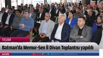 Batman'da Memur-Sen İl Divan Toplantısı yapıldı