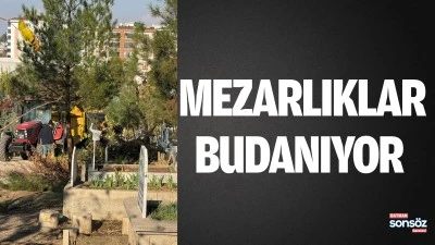 Batman&rsquo;da mezarlıklar budanıyor