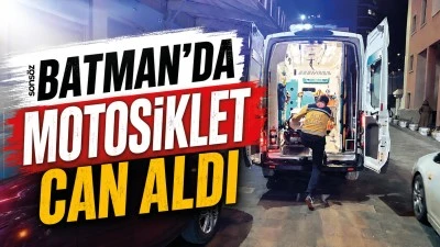 Batman'da motosiklet can aldı