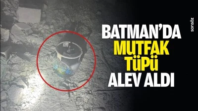 Batman'da mutfak t&uuml;p&uuml; alev aldı