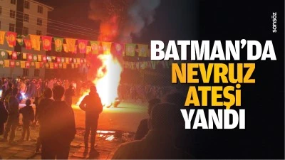 Batman&rsquo;da nevruz ateşi yandı