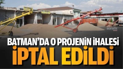 Batman&rsquo;da o projenin ihalesi iptal edildi
