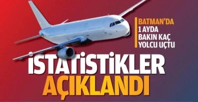 Batman&rsquo;da Ocak ayında bakın ka&ccedil; yolcu u&ccedil;tu