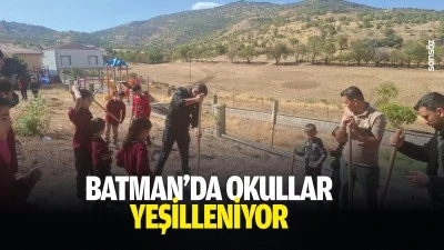 Batman&rsquo;da okullar yeşilleniyor