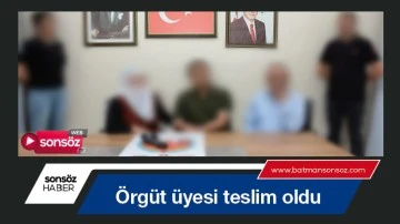 Batman'da &ouml;rg&uuml;t &uuml;yesi teslim oldu