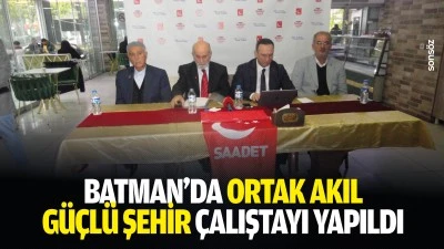 Batman&rsquo;da ortak akıl &ndash; g&uuml;&ccedil;l&uuml; şehir &ccedil;alıştayı yapıldı