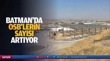 Batman&rsquo;da OSB&rsquo;lerin sayısı artıyor