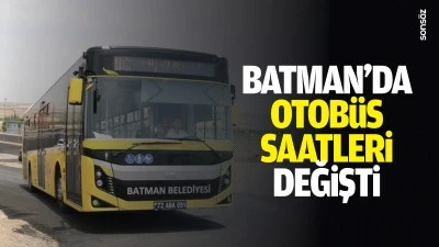 Batman&rsquo;da otob&uuml;s saatleri değişti