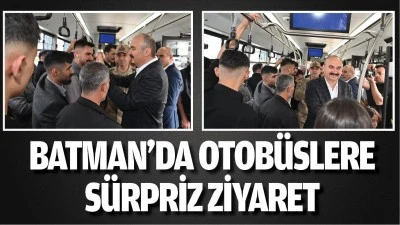 Batman&rsquo;da otob&uuml;slere  s&uuml;rpriz ziyaret