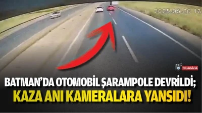 Batman&rsquo;da otomobil şarampole devrildi