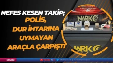 Batman'da Polis, dur ihtarına uymayan ara&ccedil;la &ccedil;arpıştı